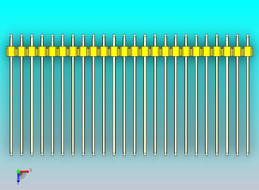 DS1021排针 黄色 3x24p 100mil 类型43 版本1.0.zip
