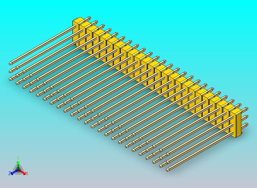 DS1021排针 黄色 3x24p 100mil 类型43 版本1.0.zip