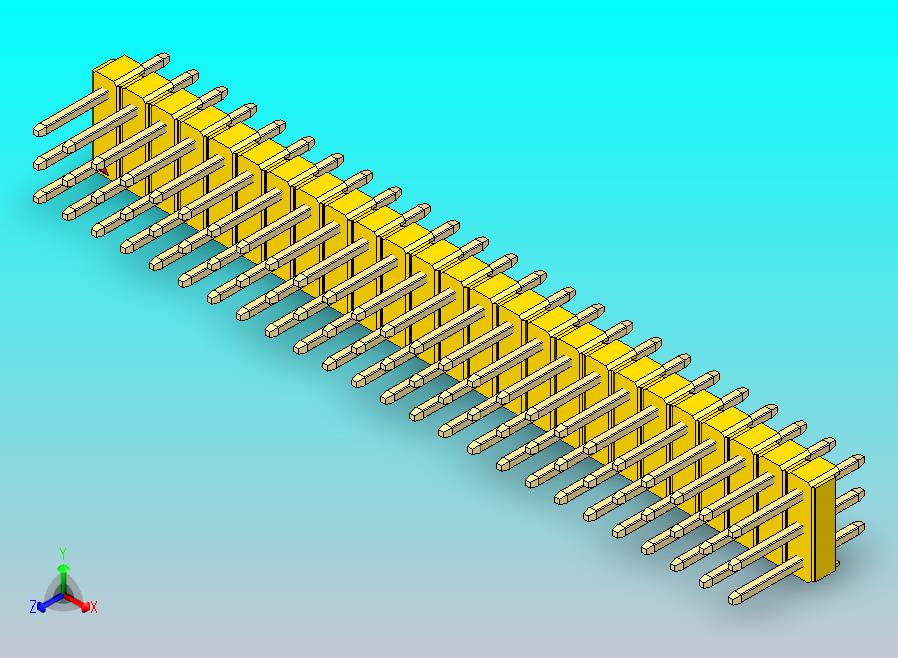 DS1021排针 黄色 3x25p 100mil 类型1 版本1.0.zip
