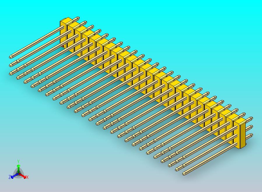 DS1021排针 黄色 3x25p 100mil 类型19 版本1.0.zip