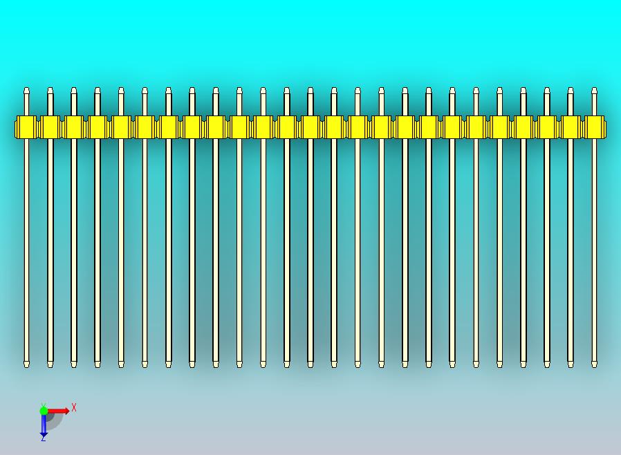 DS1021排针 黄色 3x25p 100mil 类型43 版本1.0.zip