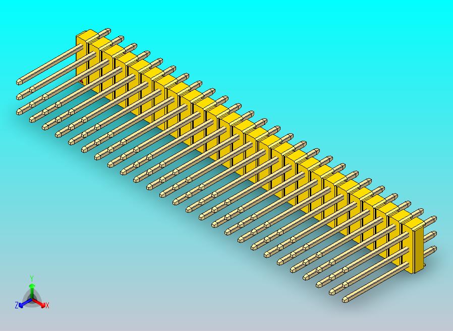 DS1021排针 黄色 3x26p 100mil 类型5 版本1.0.zip