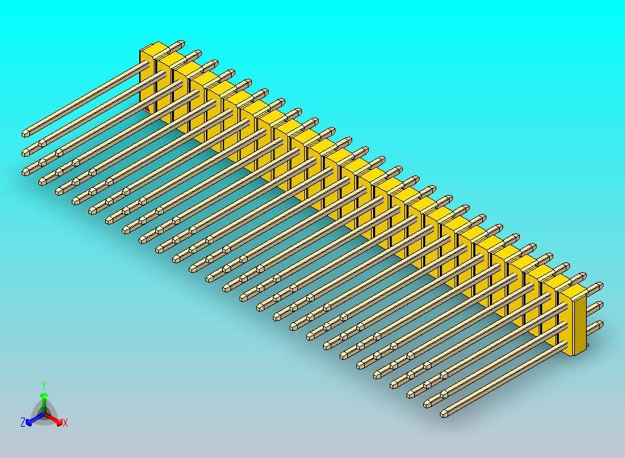 DS1021排针 黄色 3x26p 100mil 类型19 版本1.0.zip
