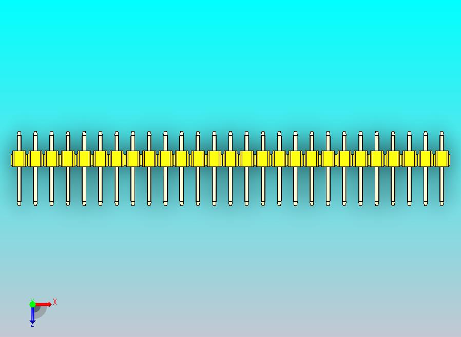 DS1021排针 黄色 3x27p 100mil 类型1 版本1.0.zip
