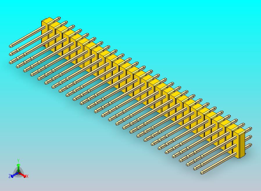 DS1021排针 黄色 3x28p 100mil 类型5 版本1.0.zip