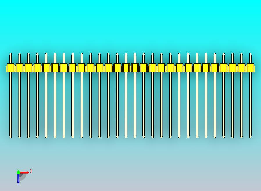 DS1021排针 黄色 3x28p 100mil 类型19 版本1.0.zip