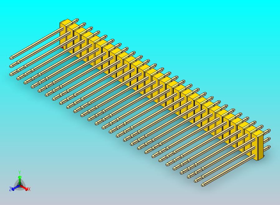 DS1021排针 黄色 3x28p 100mil 类型19 版本1.0.zip