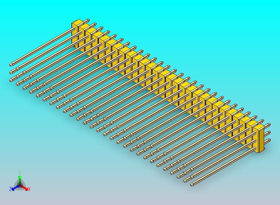 DS1021排针 黄色 3x28p 100mil 类型43 版本1.0.zip