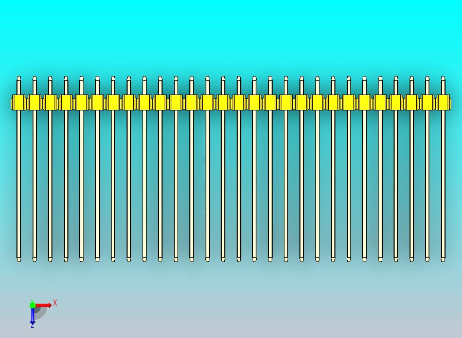 DS1021排针 黄色 3x28p 100mil 类型43 版本1.0.zip