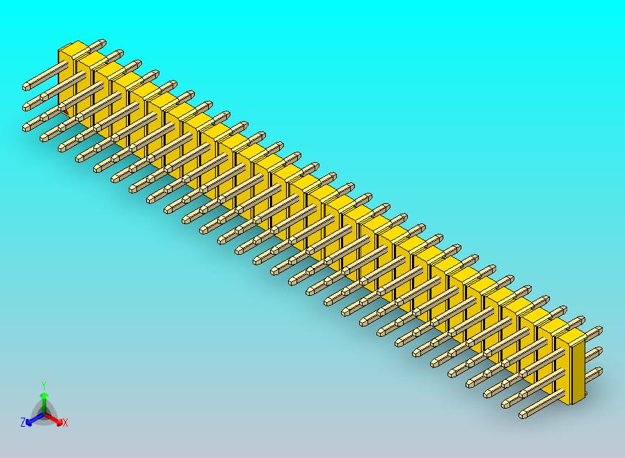 DS1021排针 黄色 3x29p 100mil 类型1 版本1.0.zip