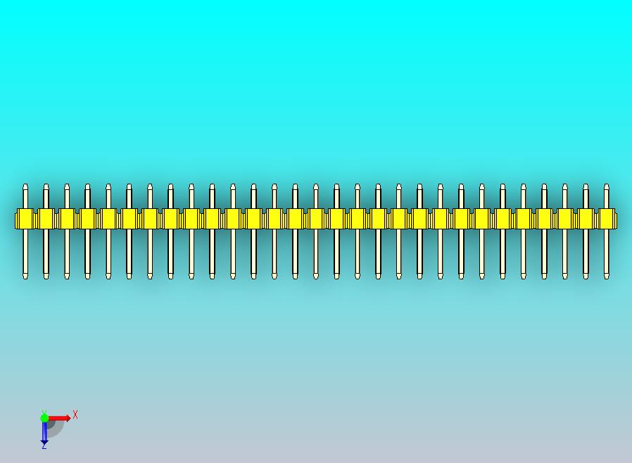 DS1021排针 黄色 3x29p 100mil 类型1 版本1.0.zip