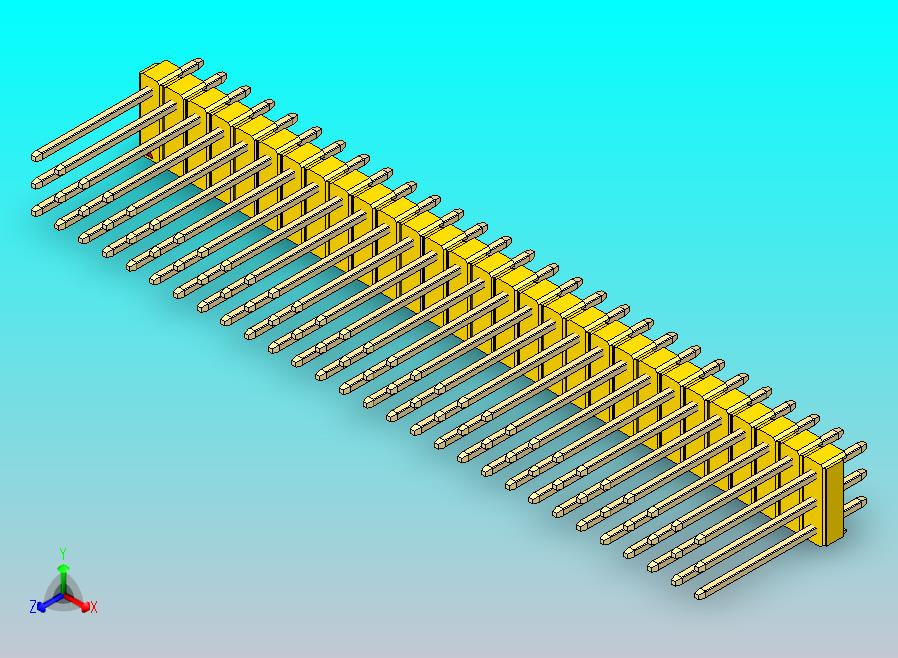 DS1021排针 黄色 3x29p 100mil 类型5 版本1.0.zip