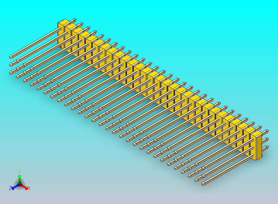 DS1021排针 黄色 3x29p 100mil 类型19 版本1.0.zip