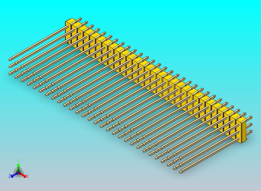 DS1021排针 黄色 3x29p 100mil 类型43 版本1.0.zip