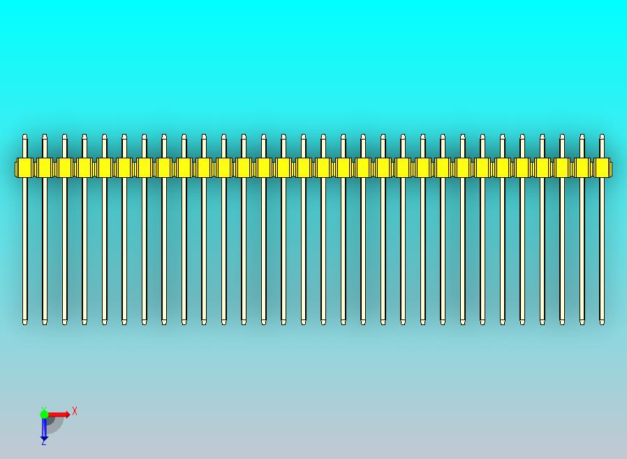 DS1021排针 黄色 3x30p 100mil 类型19 版本1.0.zip