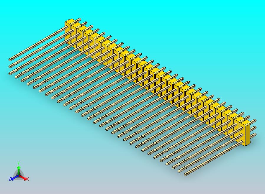 DS1021排针 黄色 3x30p 100mil 类型43 版本1.0.zip