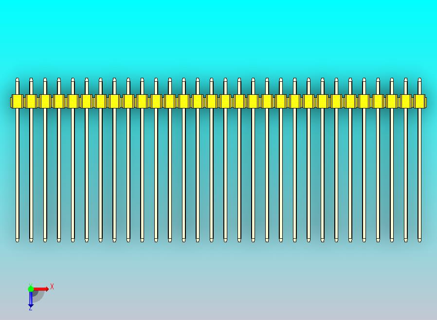 DS1021排针 黄色 3x30p 100mil 类型43 版本1.0.zip