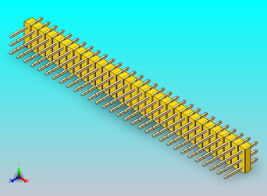 DS1021排针 黄色 3x31p 100mil 类型1 版本1.0.zip