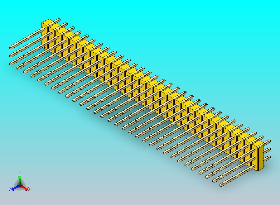 DS1021排针 黄色 3x31p 100mil 类型5 版本1.0.zip