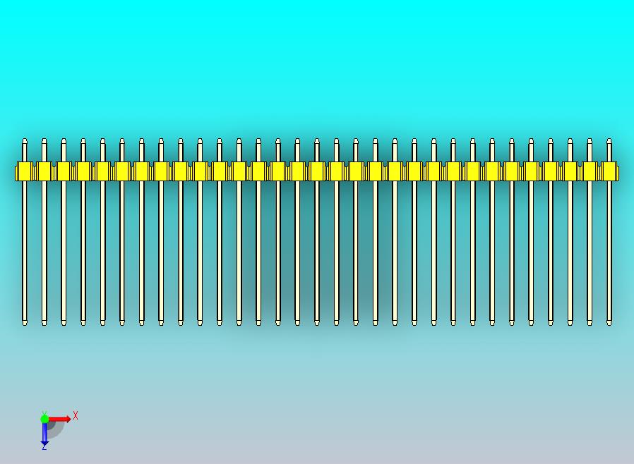 DS1021排针 黄色 3x31p 100mil 类型19 版本1.0.zip