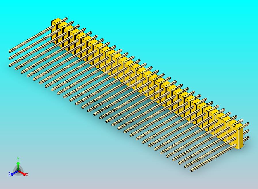DS1021排针 黄色 3x31p 100mil 类型19 版本1.0.zip