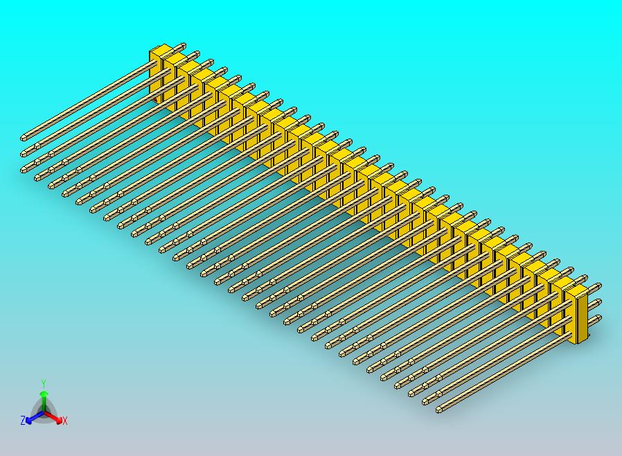 DS1021排针 黄色 3x31p 100mil 类型43 版本1.0.zip