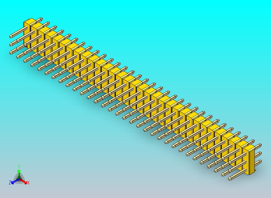 DS1021排针 黄色 3x32P 100mil 类型1 版本1.0.zip