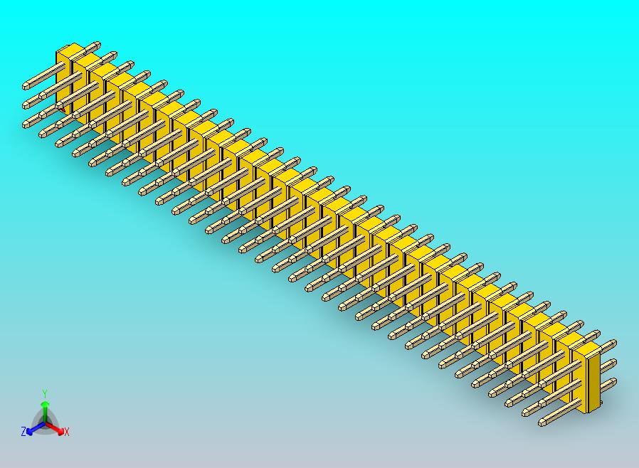 DS1021排针 黄色 3x32P 100mil 类型1 版本1.0.zip