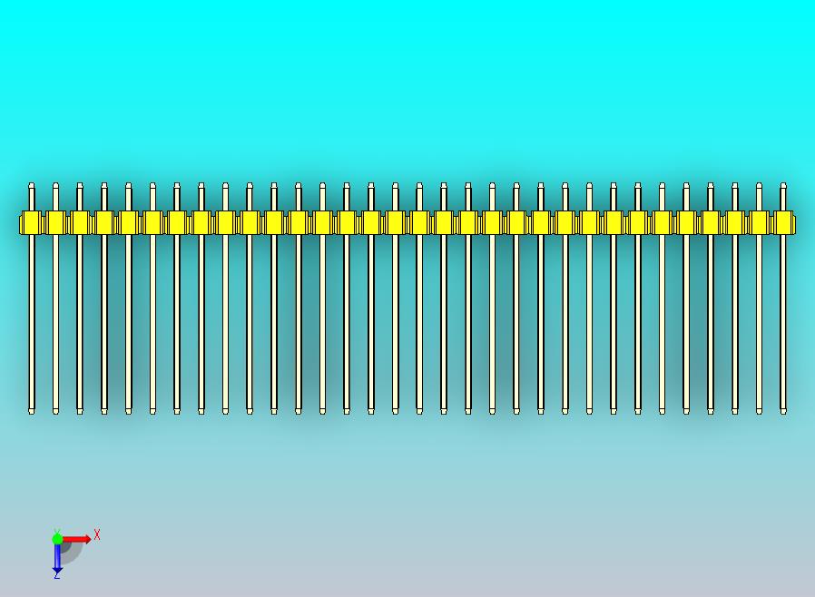 DS1021排针 黄色 3x32p 100mil 类型19 版本1.0.zip