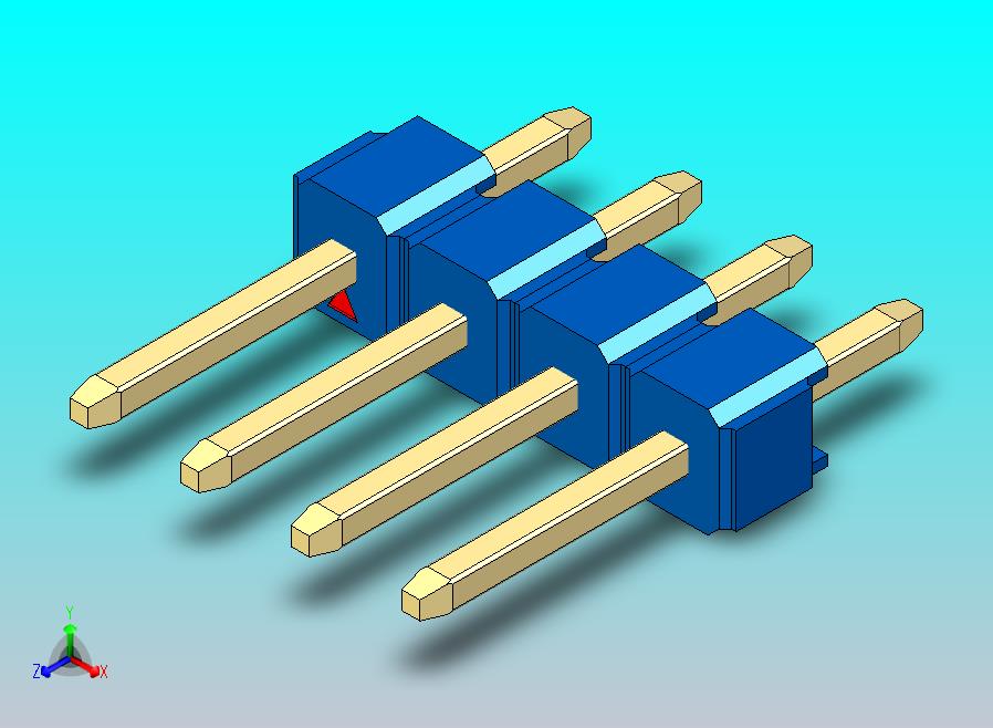 DS1021排针 蓝色 1x04p 100mil 类型1 版本1.0.zip