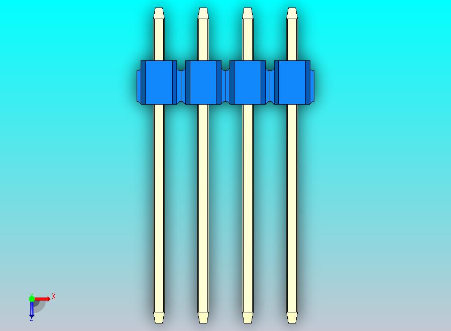 DS1021排针 蓝色 1x04p 100mil 类型5 版本1.0.zip