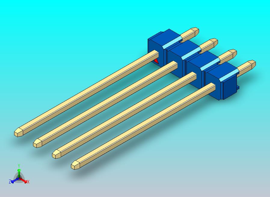 DS1021排针 蓝色 1x04p 100mil 类型19 版本1.0.zip