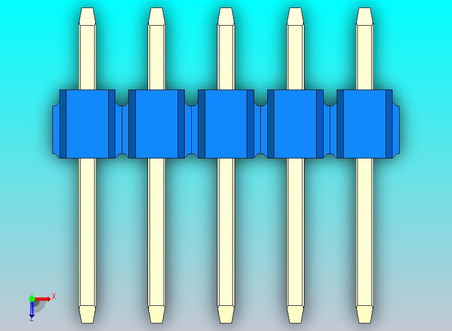 DS1021排针 蓝色 1x05p 100mil 类型1 版本1.0.zip