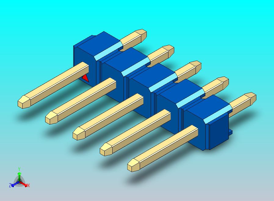DS1021排针 蓝色 1x05p 100mil 类型1 版本1.0.zip