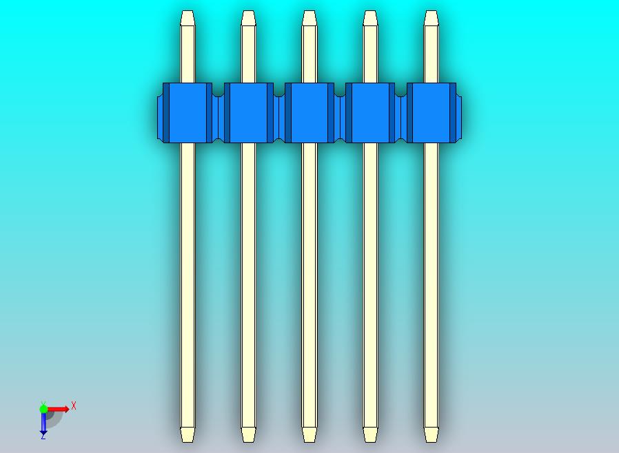 DS1021排针 蓝色 1x05p 100mil 类型5 版本1.0.zip