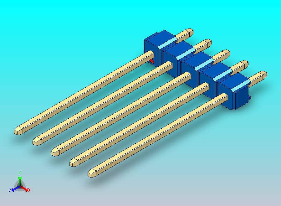 DS1021排针 蓝色 1x05p 100mil 类型19 版本1.0.zip