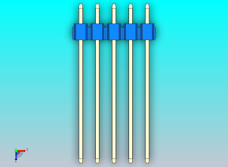 DS1021排针 蓝色 1x05p 100mil 类型19 版本1.0.zip