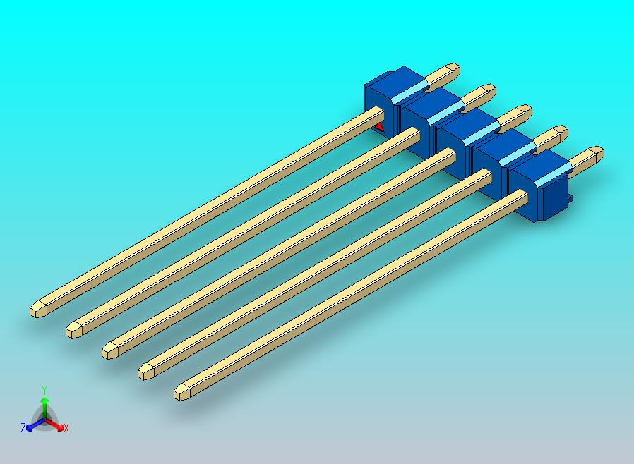 DS1021排针 蓝色 1x05p 100mil 类型43 版本1.0.zip