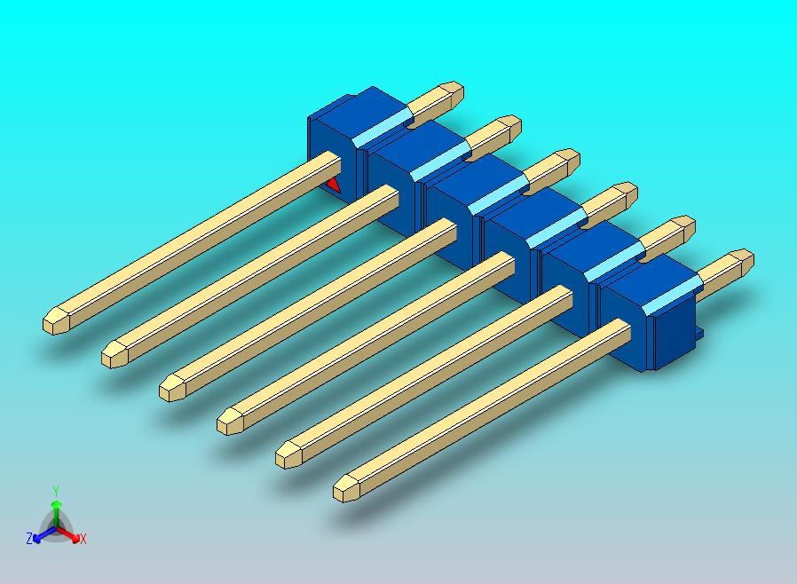 DS1021排针 蓝色 1x06p 100mil 类型5 版本1.0.zip