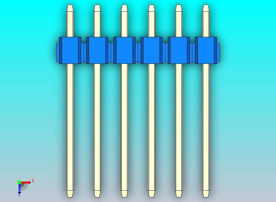 DS1021排针 蓝色 1x06p 100mil 类型5 版本1.0.zip