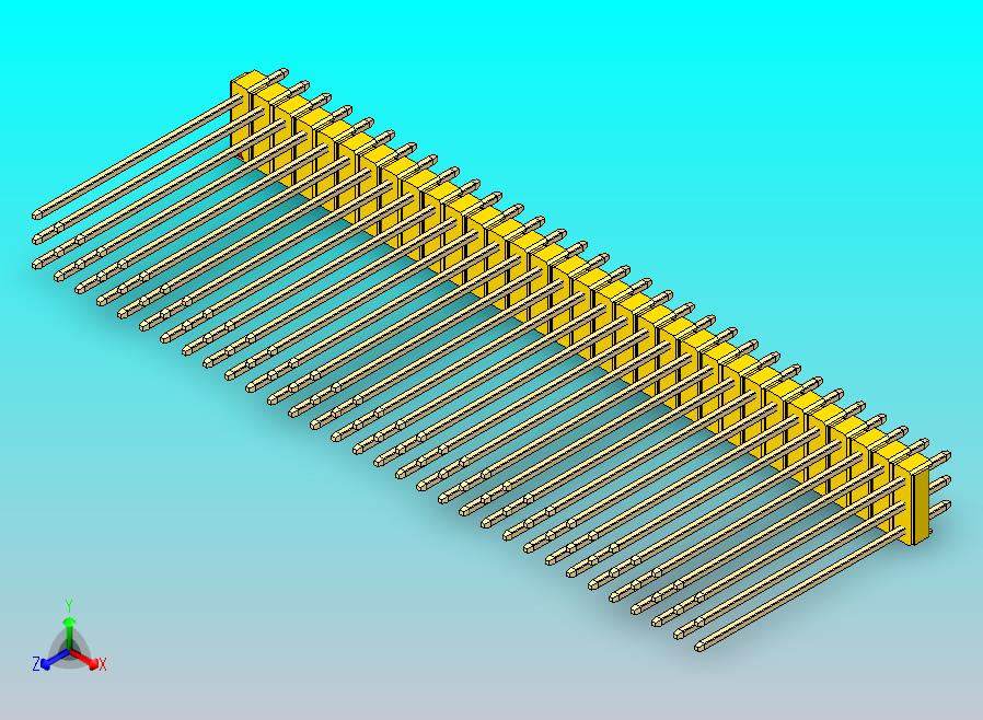 DS1021排针 黄色 3x32p 100mil 类型43 版本1.0.zip