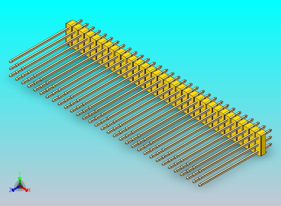 DS1021排针 黄色 3x32p 100mil 类型43 版本1.0.zip
