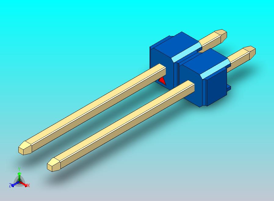 DS1021排针 蓝色 1x02p 100mil 类型5 版本1.0.zip