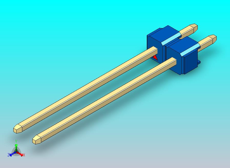 DS1021排针 蓝色 1x02p 100mil 类型19 版本1.0.zip