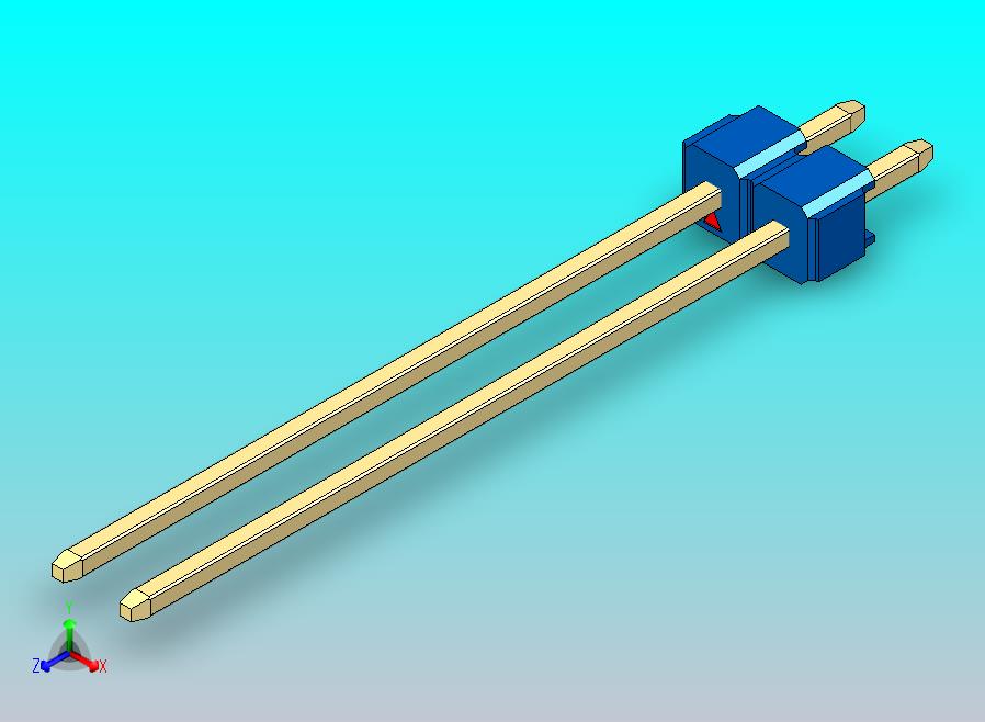 DS1021排针 蓝色 1x02p 100mil 类型43 版本1.0.zip