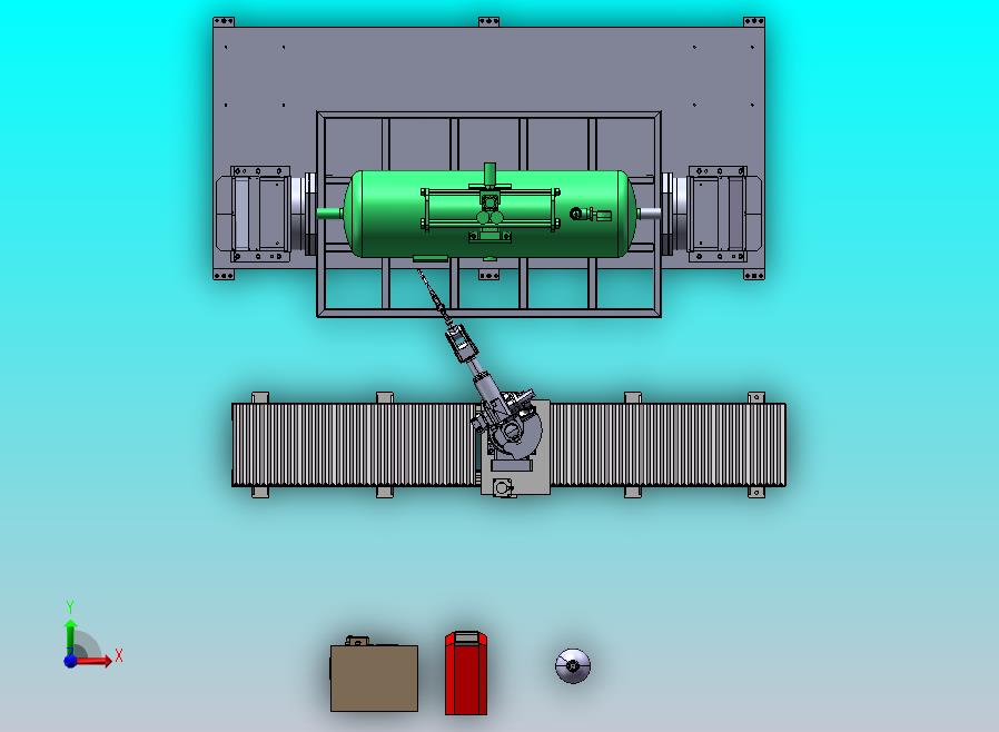 气罐的焊接变位机与机械手模拟