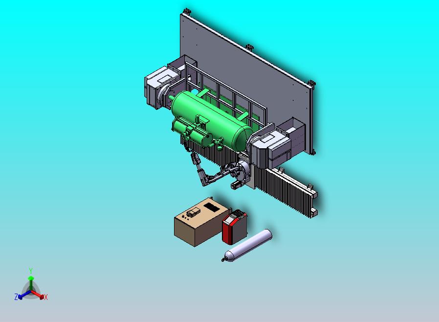 气罐的焊接变位机与机械手模拟