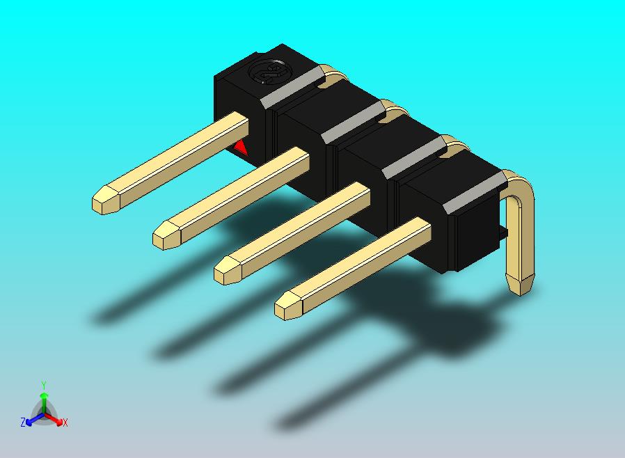 DS1022彩色排针 黑色 1x04p 100mil 类型D 版本1.0.zip