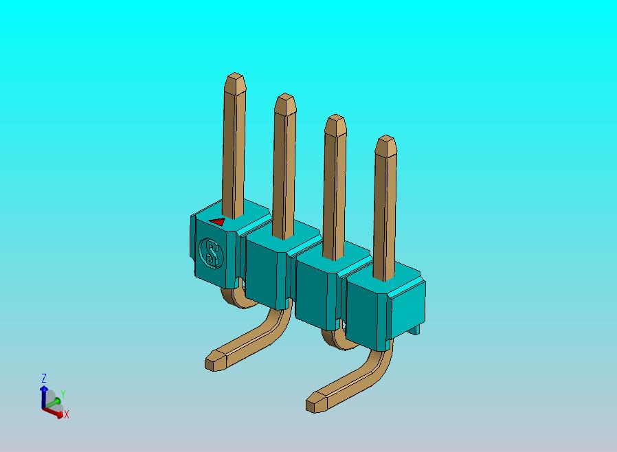 DS1022彩色排针 100mil(2.54mm) 类型SMT R1 (1.5 x 6.0 x 3.0mm) 1Rx40pin 彩色 REV1.0