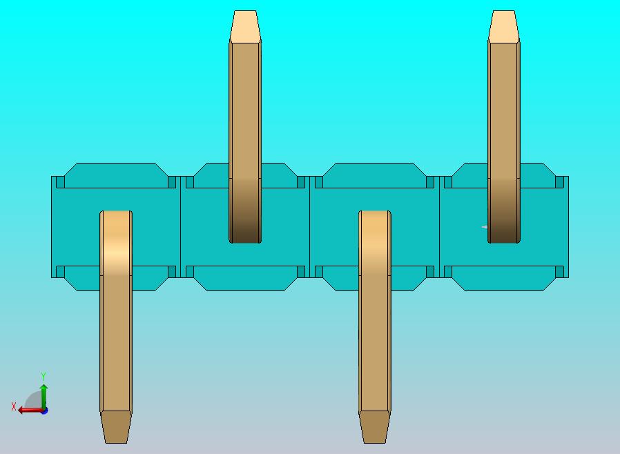 DS1022彩色排针 100mil(2.54mm) 类型SMT R1 (1.5 x 6.0 x 3.0mm) 1Rx40pin 彩色 REV1.0